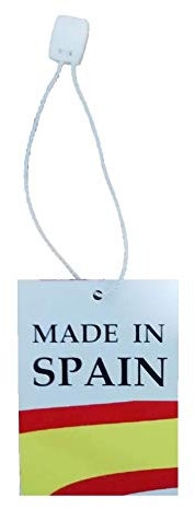 100 Etiketten aus Karton MADE IN ISPAIN mit Gang zum Aufhängen - MADE IN SPAIN Hang Tag