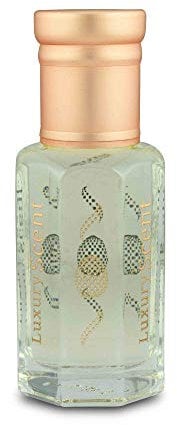 Perfume Oil Musk White Roll-On 12ml – Long Lasting Alcohol Free Arabian Attar – Premium Quality Unisex Fragrance with Soft Floral Musky Vanilla & Sandalwood Notes for Men and Women by Luxury Scent