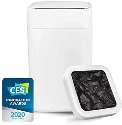 TOWNEW T1 - Selbstverschluss & Selbstauswechsel, Mülleimer Elektrisch & Sensor Mülleimer - 15L schmaler & Kleiner Kunststoffeimer mit Deckel - Abfallkorb für Schlafzimmer, Bad, Büro & Toilette