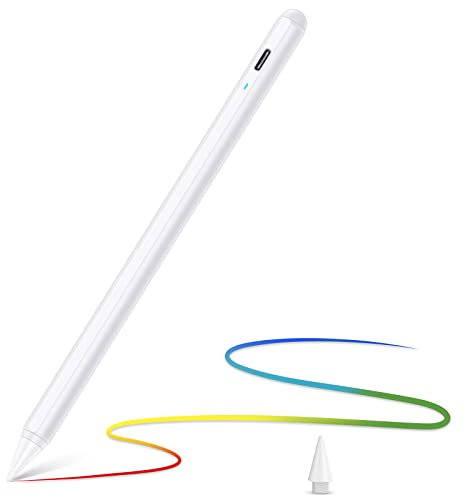 ESR Penna Digitale Compatibile con iPad PRO 11 5G 2021, 12.9 5G 2021, iPad 2020, iPad 2018, iPad 8, iPad Air 4, iPad Mini 5, Stilo Attivo con sensibilità all'inclinazione, Attacco Magnetico, Bianco