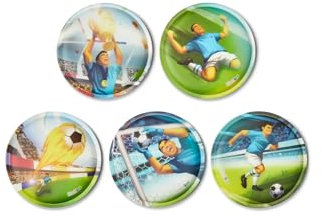 ergobag Soccer Striker Aufkleber, Jugendliche, Unisex, Blau (Blau), Einheitsgröße