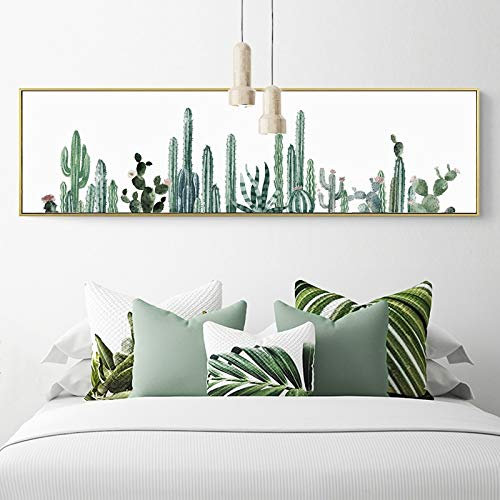 Pittura su Tela Fiore di Cactus Poster Pianta Immagini da Parete Stampa, per Camera da Letto Soggiorno Decorazione Domestica Nessuna Cornice 40x130 cm