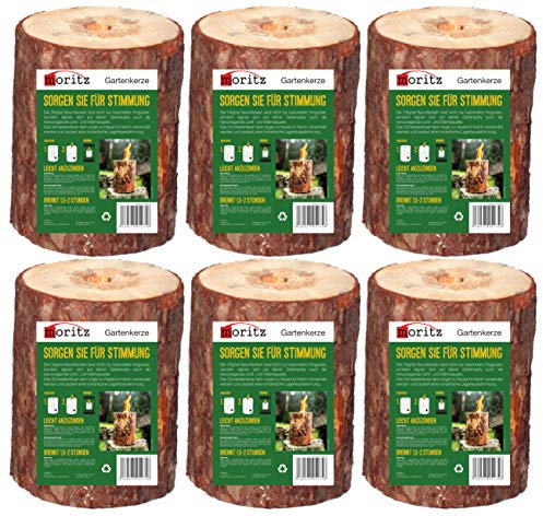 Moritz Schwedenfeuer Finnenfackel Naturholz Gartenfackel Leuchtfeuer für Garten Outdoor