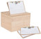 nbeads Holz Rezeptbox Mit 50 Stück blanko Rezeptkarten, Rezeptkartenhalter Box mit Papierkarten, Flip Cover Holzkiste Für Die Küche, Heimspeicher, 18x16.5x12.1 cm