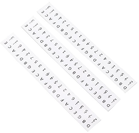 banapoy Thumb Piano Key Sticker, Kalimba Note Stickers 3Pcs für das 17‑tastige Daumenklavier (Weiß)