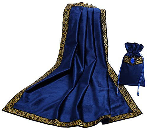 BLESSUME Tarot Tischdecke Altar Tarot Tuch (Dunkelblau 1)