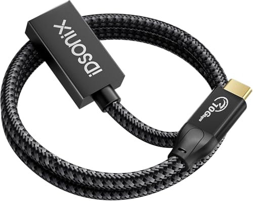Adaptador USB C a USB 3.1 Gen 2 trenzado de nailon (10 Gpbs), USB C macho a USB hembra compatible con carga rápida de 60 W, cable de fecha tipo C 3.1 Gen 2 compatible con USB C Hub/Dell XPS/MacBook