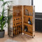 Homesdirect365 Unique Silver Trunk Drinks Cabinet | Faux Leather Case | Castor Wheels | Wine Bar Cabinet | Home Bar Unit for Living Room