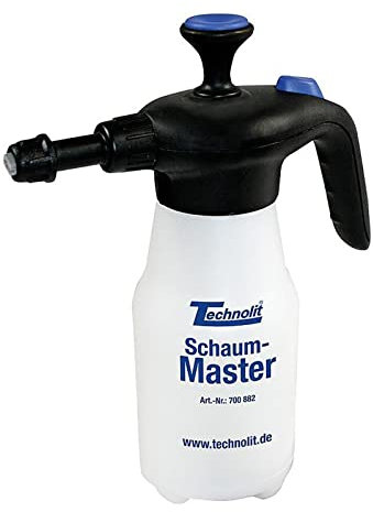 TECHNOLIT Drucksprüher Schaum-Master 1 Liter, für leichten Schaum, beständig gegen viele Säuren und Laugen