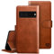 SUANPOT [RFID Schutz für Google Pixel 7 Pro 5G Hülle PU Leder Handyhülle Lederhülle Klapphülle Kartenfach Flip Cover für Pixel 7 Pro Handy hülle Leather Wallet Phone Case Hellbraun