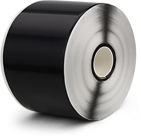 LLPT Ruban adhésif en butyle 101 mm x 15 m extra épais et résistant, ruban adhésif étanche auto-scellant pour terrasses en bois, coutures, 1 rouleau, noir (JDT010150)