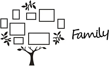 RENJIELI Arbre Généalogique Cadre Photo Sticker Mural 3D Arbre Stickers Muraux Cadre Photo Famille Collages pour Salon Galerie Chambre Art Maison 117x119cm Little Surprise