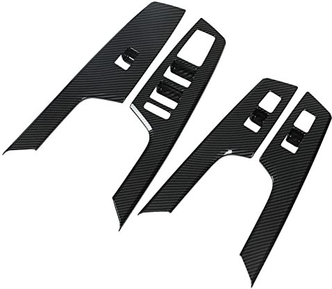 Panel Zubeh?r Innenabdeckung Aufkleber, Auto Innentür Armlehne Fenster Schalter Panel Cover Trim Carbon Fiber Style Ersatz für Kia EV6 2022 Up