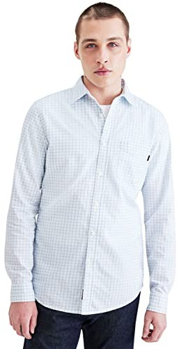Dockers Original Shirt Slim Slim Aquatic Bel Air Blue L -