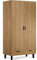 Konsimo Frisk Kollektion Schrank mit Türen - Braun Mehrzweckschrank im Skandinavischen Stil - Schrank mit Holzbeinen im Wohnzimmer - 195x100x58cm Kleiderschrank aus Holz