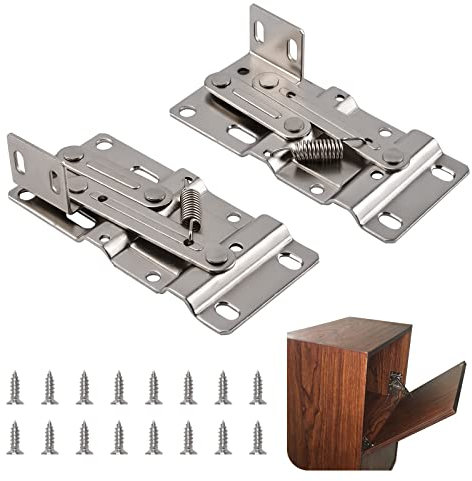 UFURMATE 45-Grad-Drehscharnier, 2 Stück, Metall-Scharniere, Standard-Scharniere mit Schnellverschluss, robuste Scherenscharniere für Küchenspüle, Spüle, Frontschublade, vernickelt