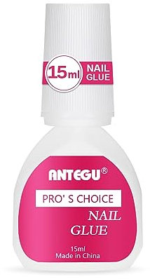 Colle à Ongles,15ML Extra Forte Faux Ongles Colle avec Pinceau, professionnelle Colle pour Coller ou Réparer des Ongles Artificiels pour Faux Ongles