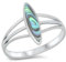 Joyara Bague Argent Fin 925/1000 Abalone Marquise Y