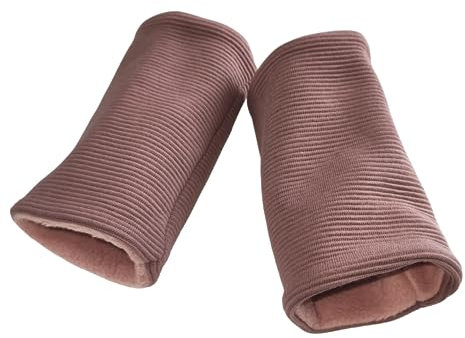 Pulswärmer (Armstulpen), aus Rippen-Jersey und Baumwollfleece, Nähwerkstatt Marke Britta Meier (Alt-Mauve)