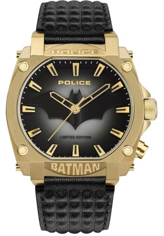 Police Armbanduhr Batman Limited Edition Schwarz/Goldfarben PEWGD0022602
