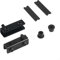 Edelstahl Glastür Scharniere Rostfrei Kein Bohren Glas Vitrine Clip Schrank Pivot Scharnier (Schwarz)