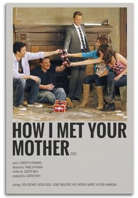 CHNT Póster de Cómo conocí a vuestra madre, lienzo para sala de estar, dormitorio, decoración del hogar, oficina, póster de pared para gimnasio, pintura artística de 12 x 18 pulgadas (30 x 45 cm)