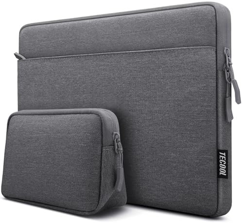 TECOOL 13,3 Zoll Laptop Hülle Tasche für MacBook Air/Pro 13 M1 M2 M3 2024-2010, MacBook Pro 14 M4 M3 M2 M1 2024-2021, 13,3'' Lenovo HP Dell Acer Notebooktasche Schutzhülle, Dunkelgrau