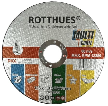 100 Stück Flexscheibe Multi Corte 125 x 1,0 mm extra dünn, Metall, Edelstahl, Aluminium, Stein, PVC, Steingut Trennscheibe