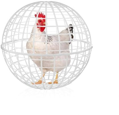 Poulailler en Plastique Mobile en Forme de Boule, Cage à Poules Ronde roulante pour l'extérieur (3 pièces), enclos de Promenade pour Lapins, pour Utilisation à l'extérieur de la Ferme
