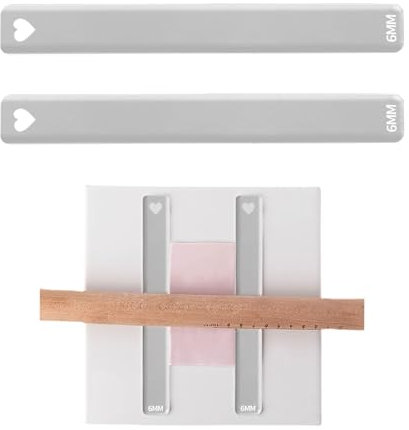 Polymer Clay Thickness Ruler, 2 Pcs Acrylic Clay Roller Guides Clay Thickness Guides Rolling Pin Guide Sticks Clay Depth Guide Pottery Tools for Clay DIY Crafts Jewelry Making Baking (Clear 6mm)