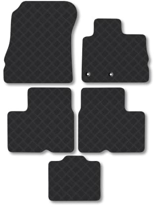 Renault Grand Scenic (2016-2024) 3mm Rubber Car Mats | Tailored Fit Durable Floor Mats Full Coverage Protection Waterproof Accessories Easy Clean Anti Slip Made in the UK