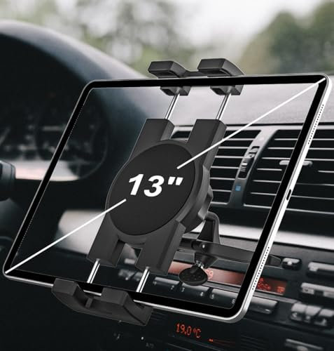GDZN Supporto Tablet CD Auto - Porta Tablet Lettore CD Macchina Con Clip Robusta per iPad Pro 12.9 11 Air Mini, Cellulare, Samsung Galaxy Tab, Altri di 4-13 Pollici