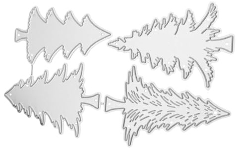 Operitacx Weihnachtsbaum Stanze Carbonstahl Cutter Für DIY Karten Einfache Design-Schablone Für Bastelarbeiten Geeignet Für Grußkarten Und Scrapbooking