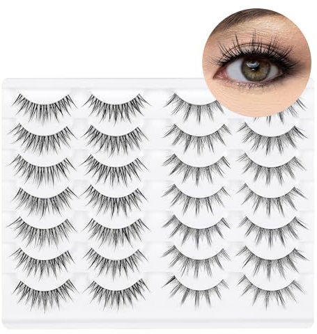 Falsche Wimpern, 14 Paar 2 Styles Fake Lashes Natürlich, Bandförmige Wimpern, Lashes Natürliches Aussehen Falsche Augenwimpern