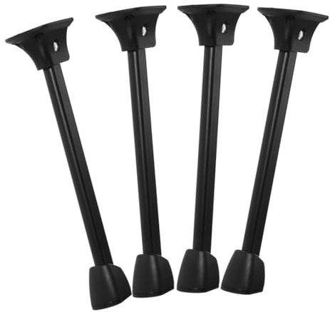 QUMIIRITY 4 Pièces Pieds de Table Pieds de Meuble pour Table à Manger Pieds de Meuble pour Table d'appoint Pieds de Bureau Pied de Table Pieds en Fer pour Table Basse Fer forgé Black