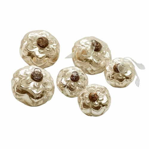 Loberon Weihnachtskugel 6er Set Xilianne, antiksilber