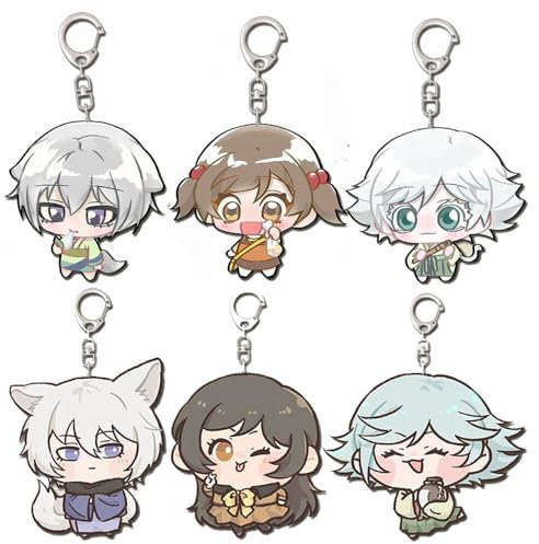 6 Kamisama Love Schlüsselanhänger Anime Figur MomozonoNanami Cosplay Accessories Kamisamas Kiss Acryl Anhänger Set Merch