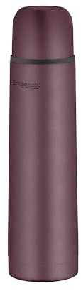 THERMOcafé by THERMOS TC BEVERAGE BOTTLE burgundy mat 0,70l, Thermosflasche mit Becher aus Edelstahl, 12h heiß & 24h kalt, Auslaufsicher, für Schule, Unterwegs & Büro