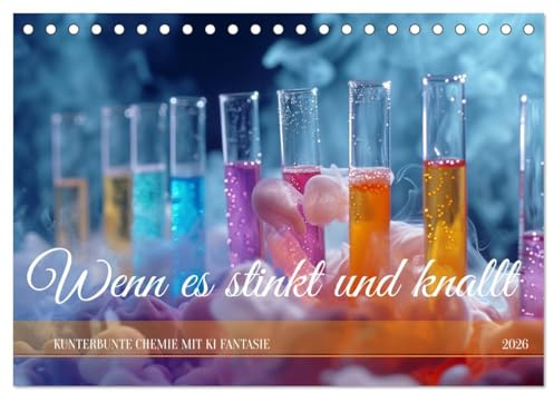 Wenn es stinkt und knallt (Tischkalender 2026 DIN A5 quer), CALVENDO Monatskalender: Chemie in farbenfrohen Bildern (CALVENDO Wissenschaft)