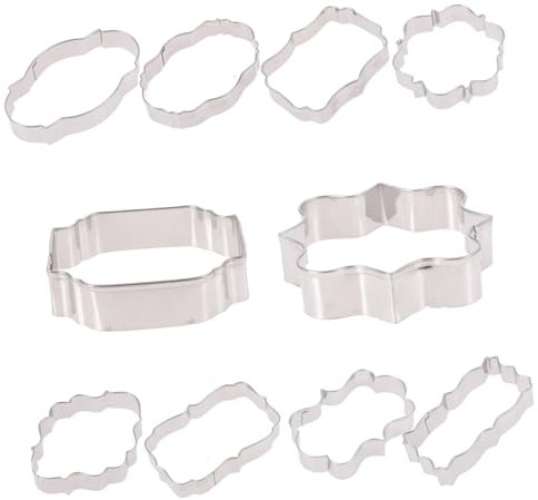 SOLUSTRE Keksformen Robust 10 Stück aus Edelstahl Ausstechformen zum Backen with Filigranen Formen and Innenausschnitten and Leicht zu Bedienen for Selbstgemacht Keksliebhaber