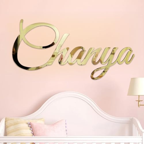 Personalisiertes Spiegel-Acryl-Namensschild Hochzeit Geburtstag Party Dekoration Zimmer Wanddekoration Benutzerdefiniertes Schild Schild 3D-Logo