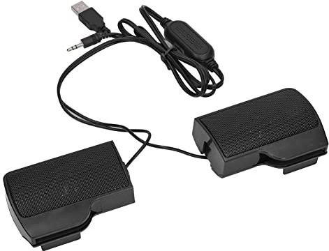 Grcfumo USB Computer Speaker, Wired Monitor Soundbar Stereo Sound with Screen Clip, Desktop Speakers for Monitor Notebook Tablets TV