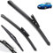 Juego de escobillas limpiaparabrisas Delanteras y traseras para Renault Megane 2 Hatchback 2006-2008, Parabrisas, Ventana 24+18+9