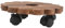 GALPADA 1 Pieza Soporte para Macetas de Madera con Ruedas Base Móvil para Plantas Diámetro para Interior y Exterior de Limpiar y Durable
