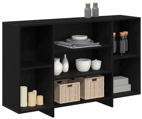 vidaXL Sideboard Black Oak 120 x 30 x 75 cm Engineered Wood