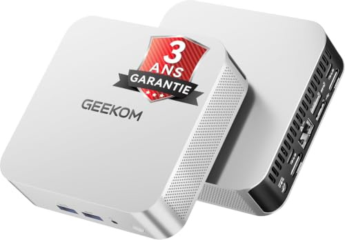 GEEKOM A6 Business Mini PC, mit AMD Ryzen 7 6800H, 32GB DDR5 1TB SSD | 3-Jahre-Support, Metallgehäuse, Mini Desktop PC für Homeoffice & Kreativität, Micro PC, USB4, 4K Quad Display