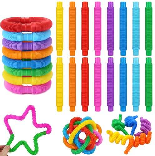 FAYHETG Materiel Sensoriel 24 Pièces Fidget Toys Plastiqu 14CM-45CM
