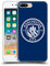 Head Case Designs Officially Licensed Manchester City Man City FC Obsidian White Mono Badge Soft Gel Case Compatible With Apple iPhone 7 Plus/iPhone 8 Plus