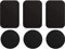 ivoler 6 Piezas láminas Metálicas, Muy Finas Reemplazo de Placas de Metal con 3M Adhesivo para Soporte Movil Coche Magnético/Soporte iman movil Coche - 3 Redondas y 3 rectangulares,Negro