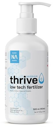 Thrive C Liquid Aquarium Plant Fertilizer – All in One Plant Food – 500ml Doses 2500 Gallon – Specialized Fertilizer for Low Tech Tanks – Comprehensive nutrients – Aquarium Nutrition